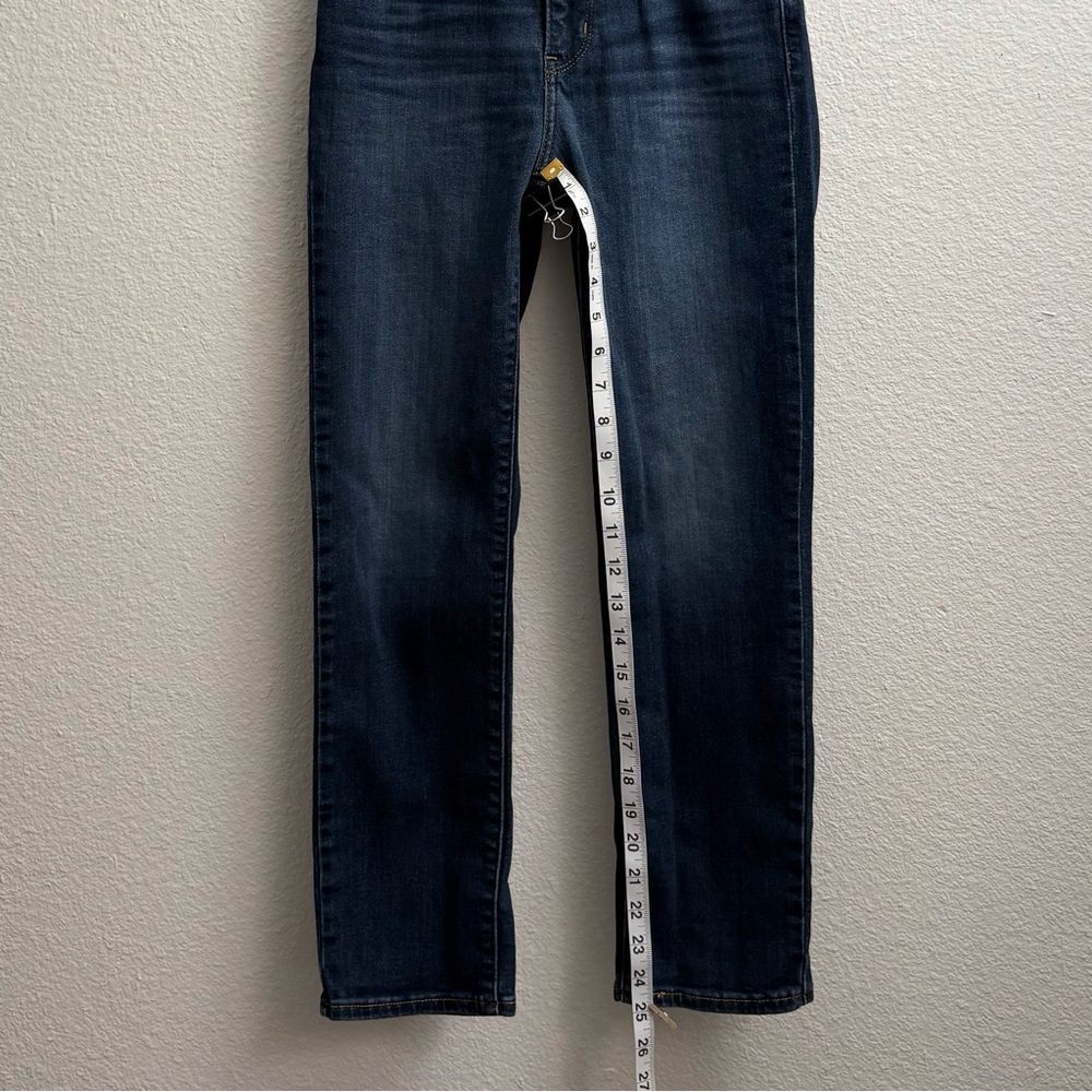 Levi’s 724 Women’s High Rise Straight Crop Dark Wash Blue Jeans Denim size W26 - Picture 9 of 11